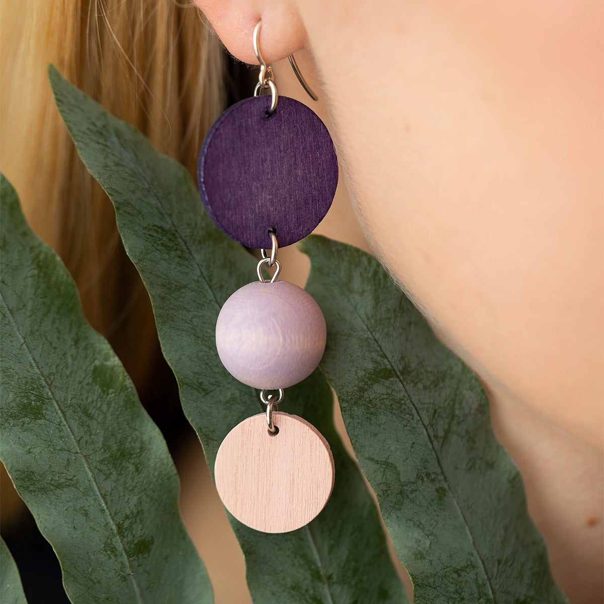 Apollo earrings, purple