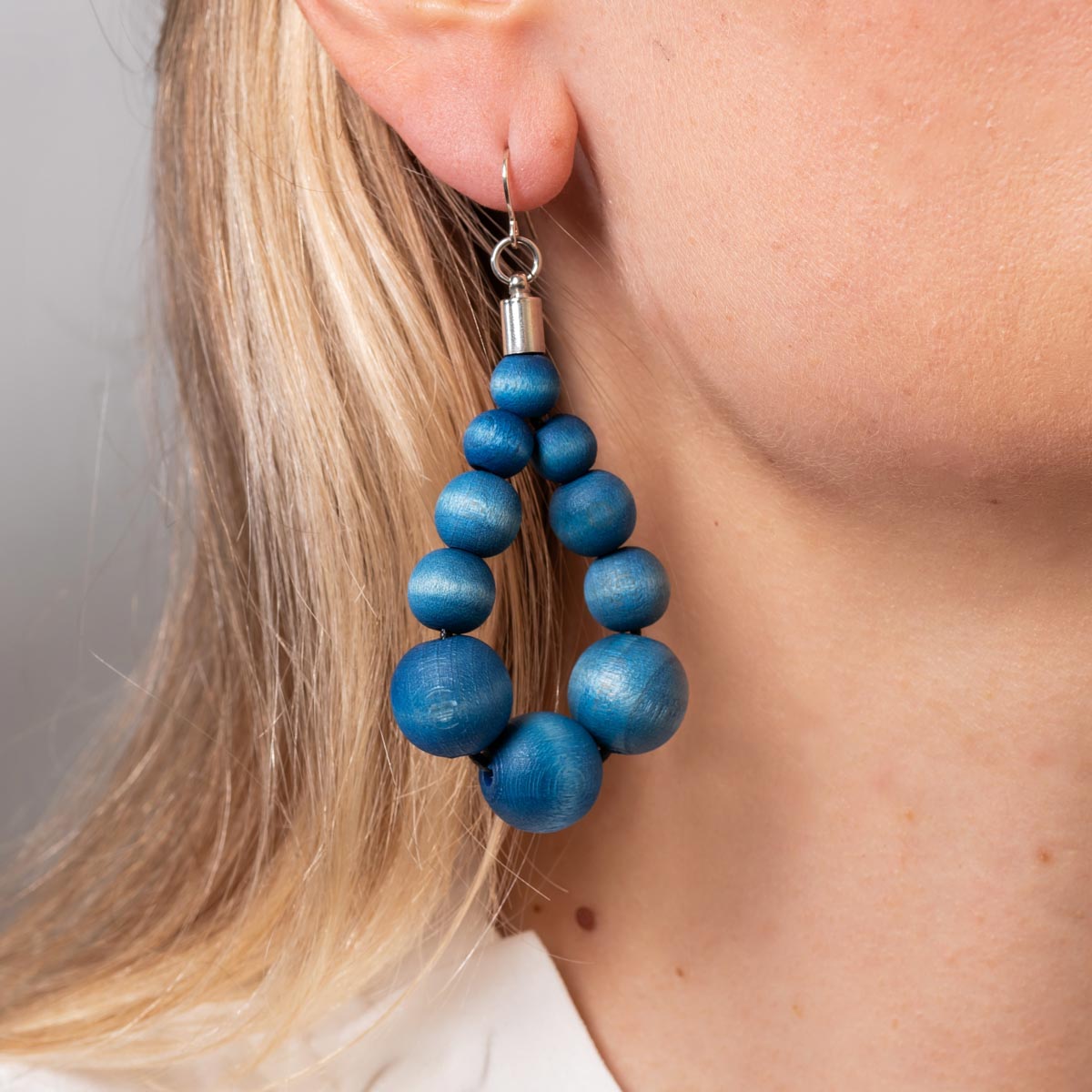 Supernova earrings, blue