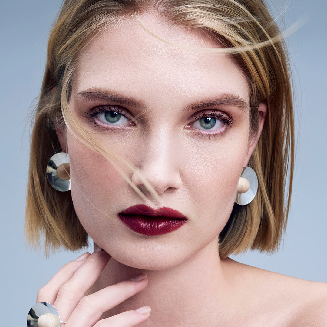 Ava earrings, varnished wood and silver