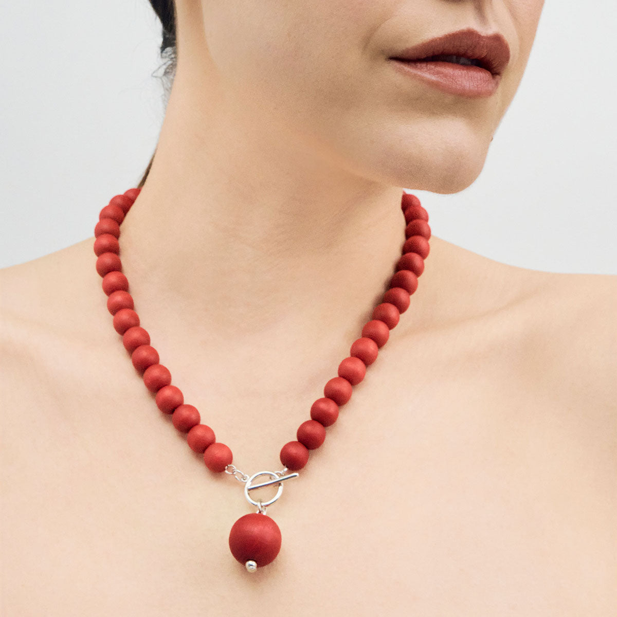 Valma necklace, red