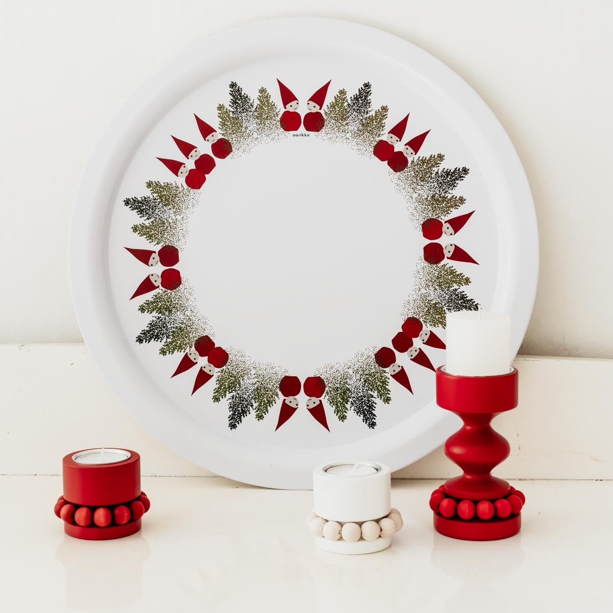 Tray, Elves in the Forest, 40 cm, green