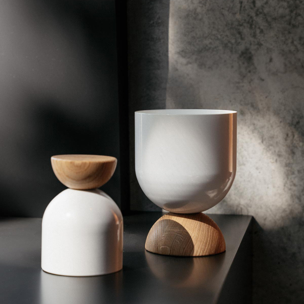 Duo pot, white, ⌀ 10 cm