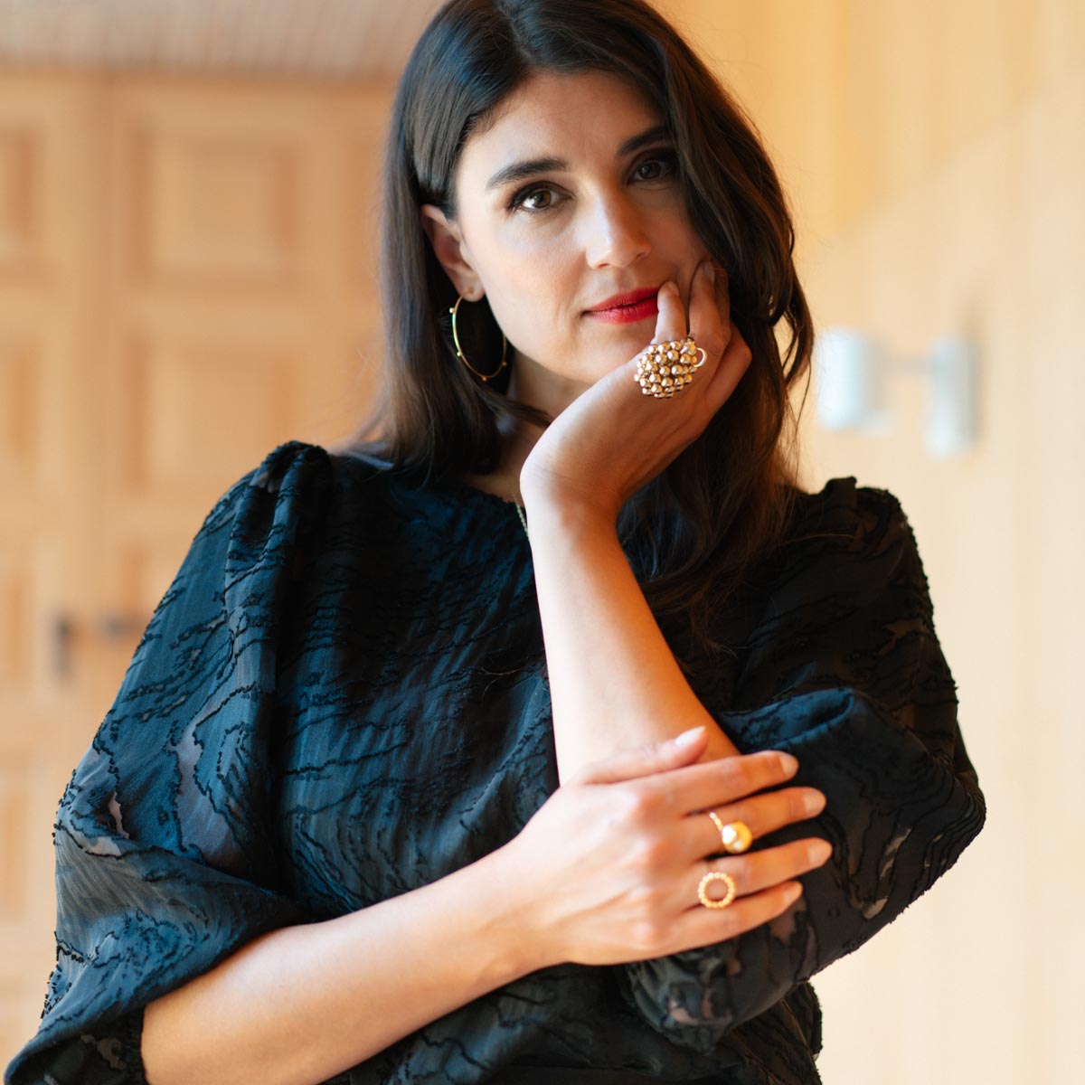 Pässi ring, gold-plated silver