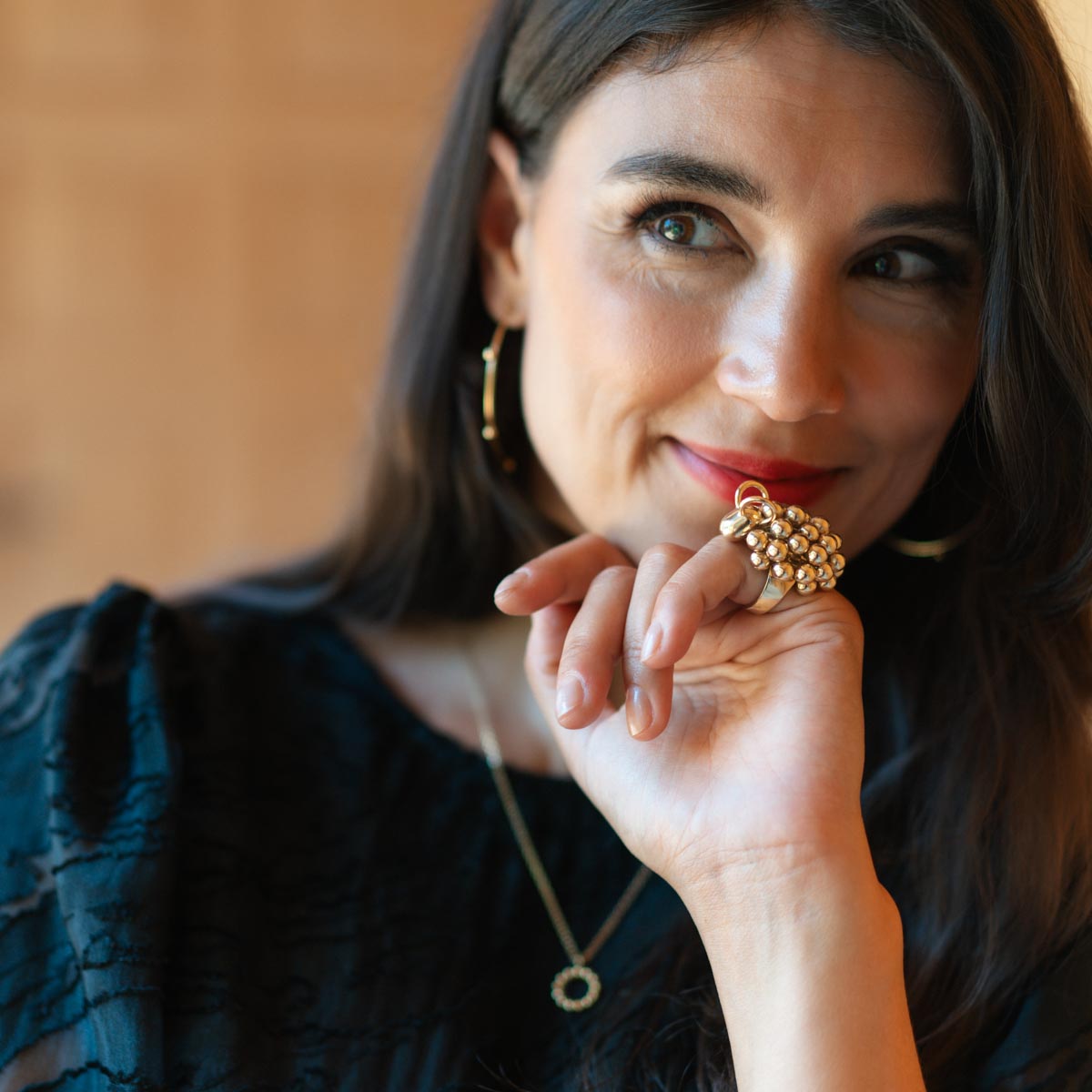 Pässi ring, gold-plated silver