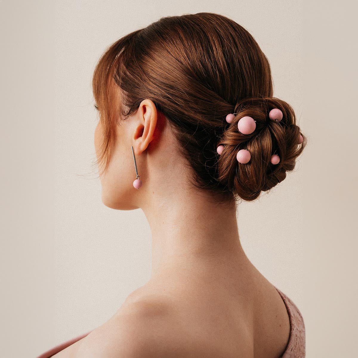 Sydänkäpyseni jewellery set, pink and silver