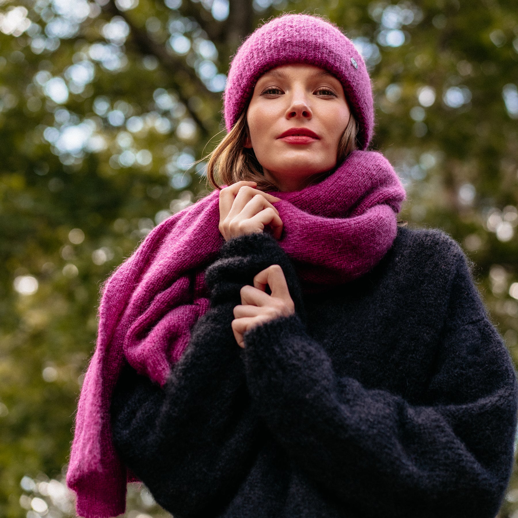 Taimi beanie, fuchsia