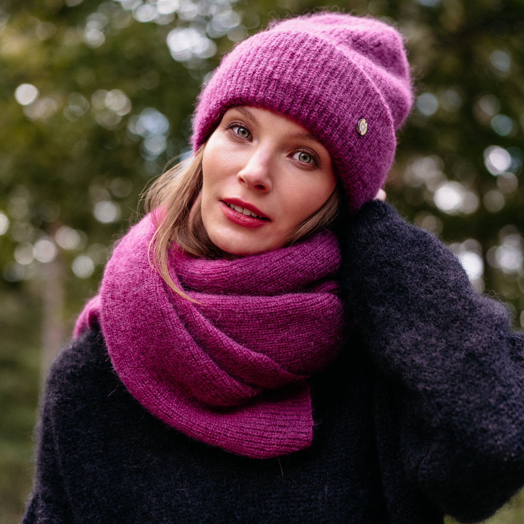 Teresa scarf, fuchsia