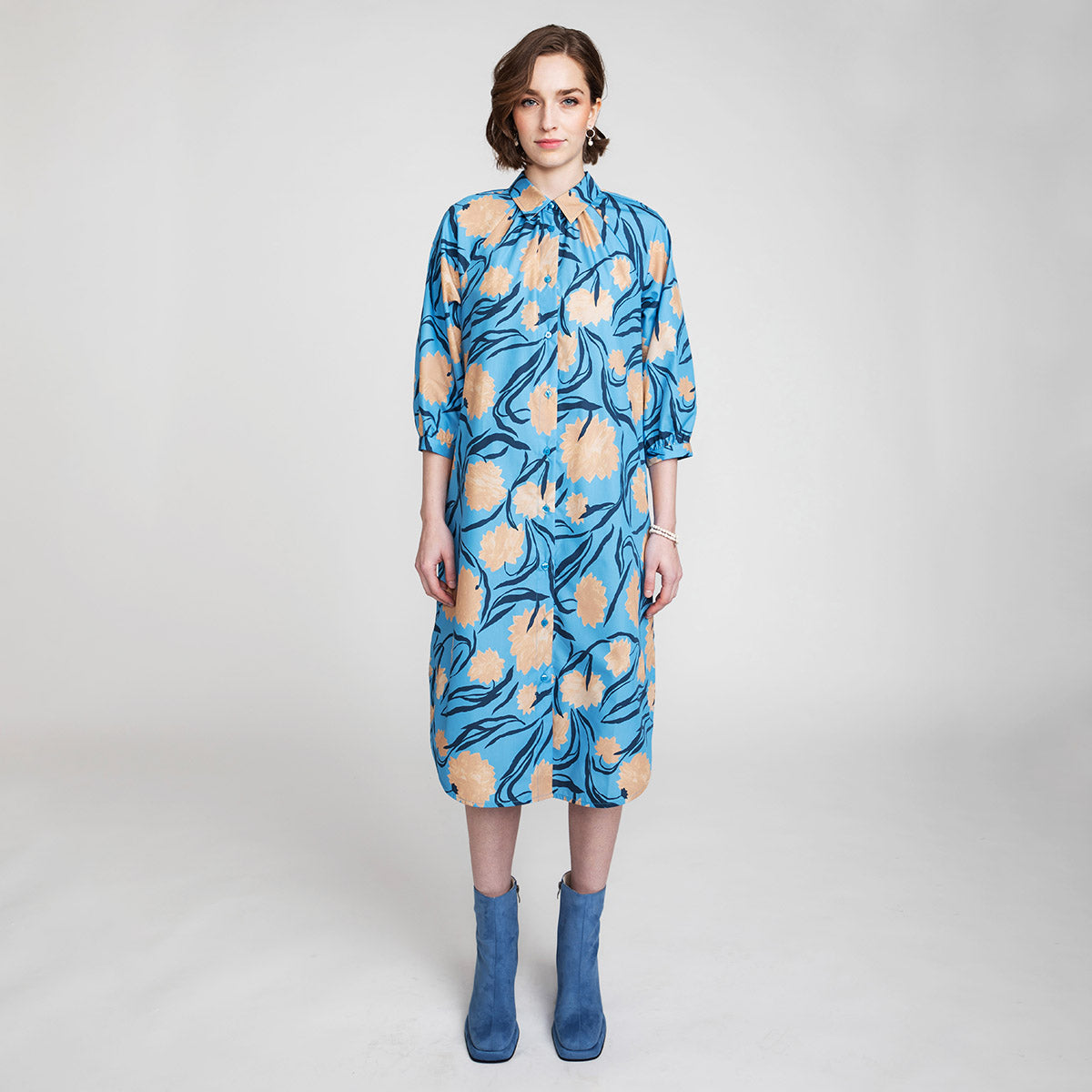 Nini shirt dress, Maura, blue