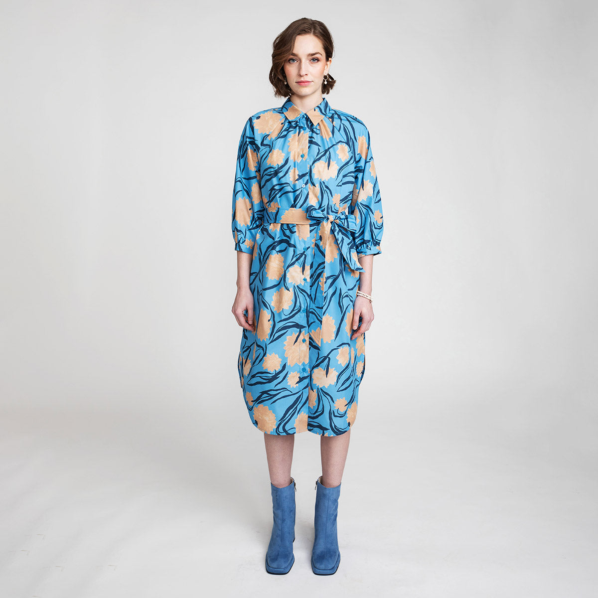 Nini shirt dress, Maura, blue