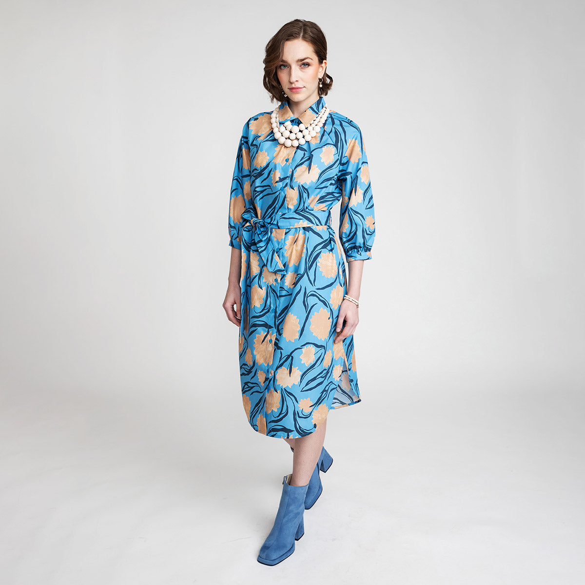 Nini shirt dress, Maura, blue