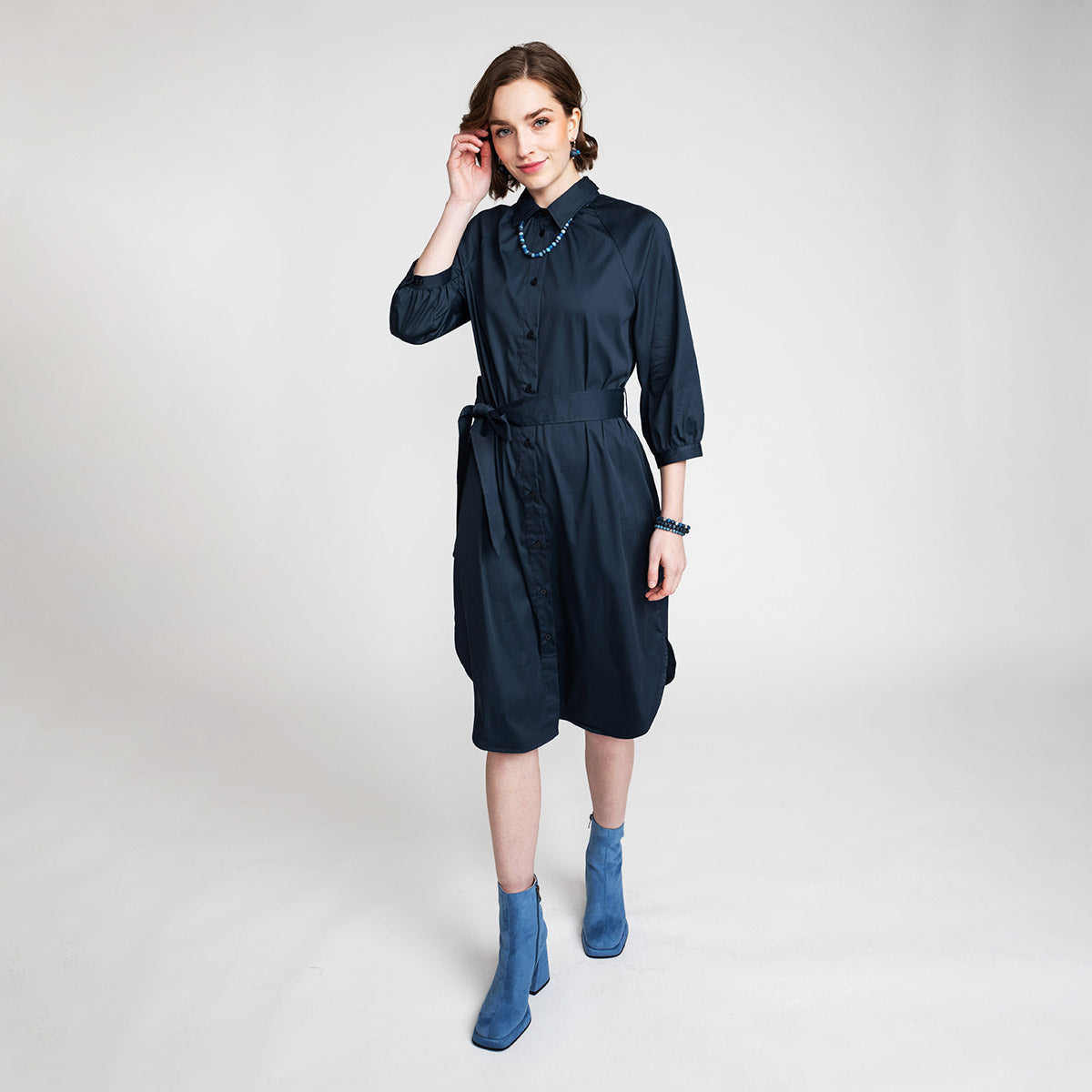 Nini shirt dress, dark blue