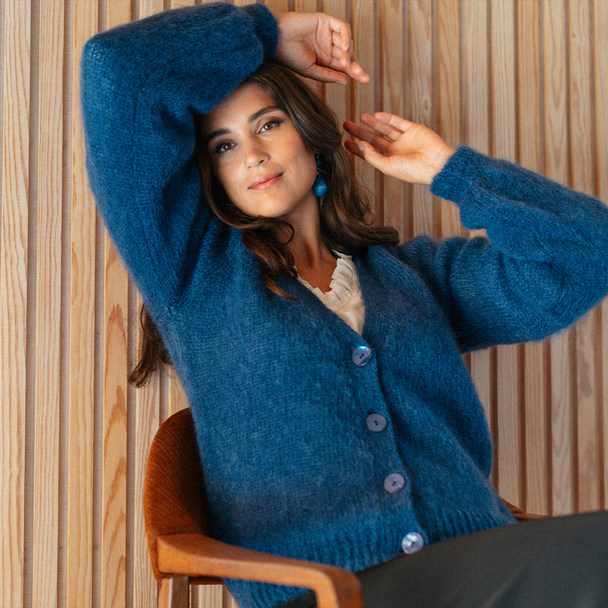 Saimi cardigan, blue