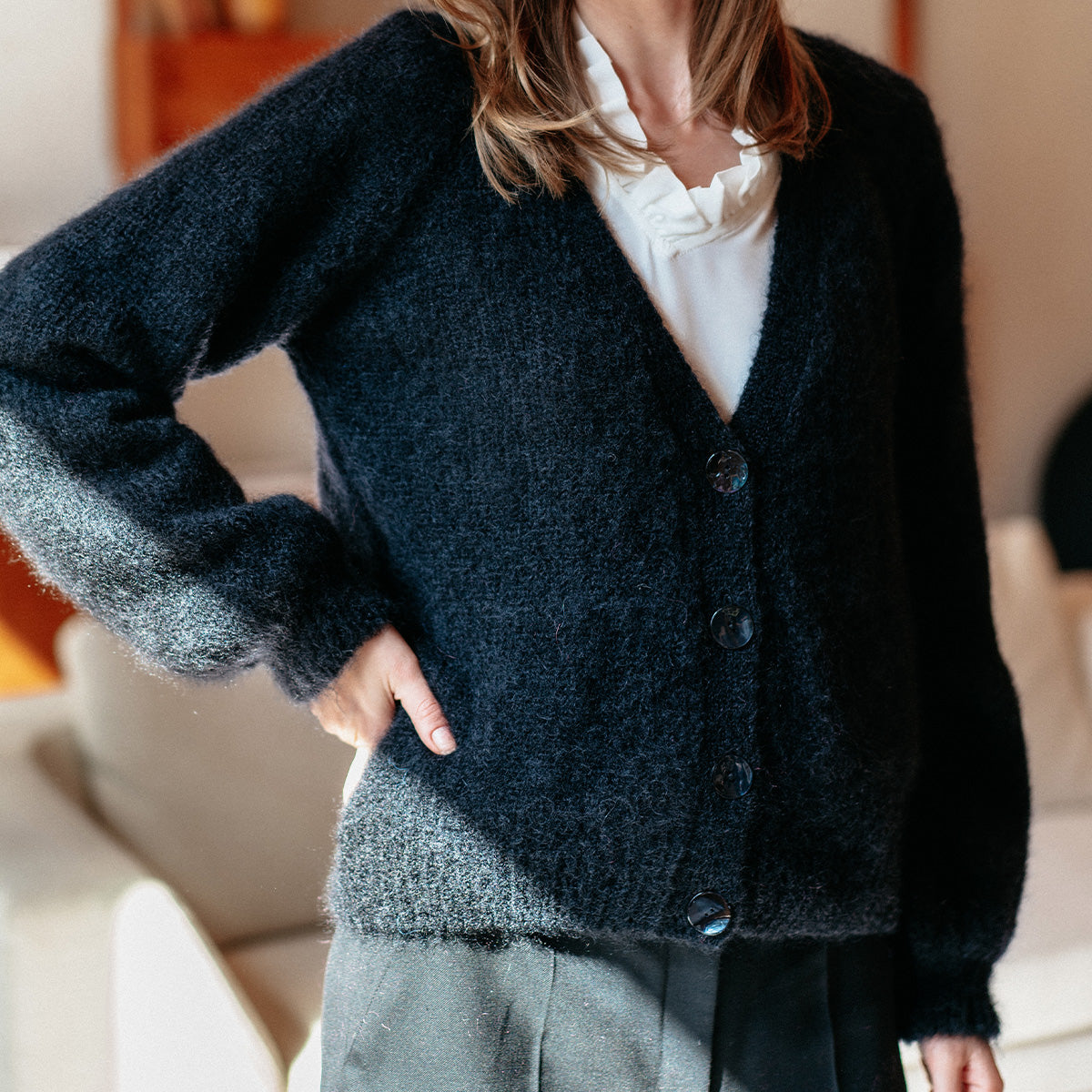 Saimi cardigan, black