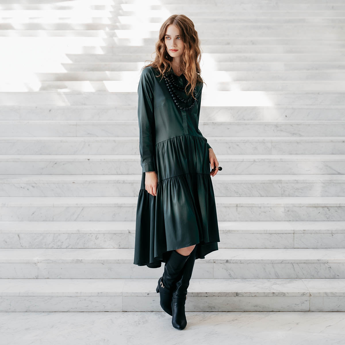 Triine dress, dark green