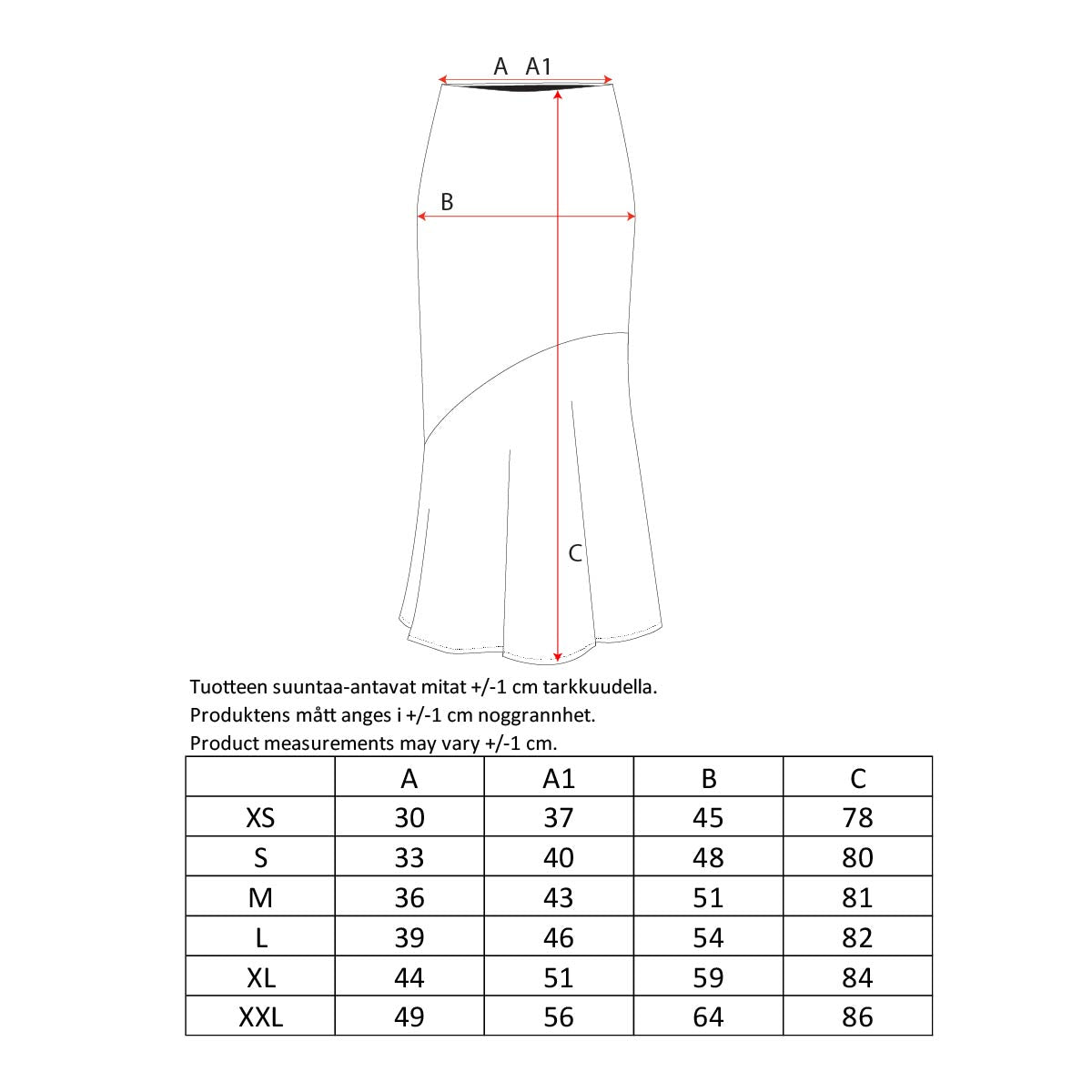 Kelly skirt, satin, brown