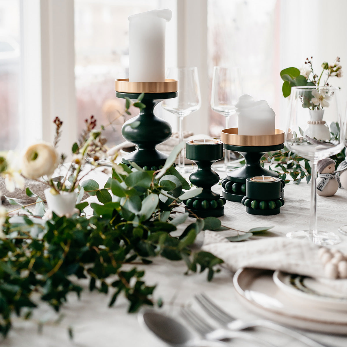 Prinsessa candleholder, moss green