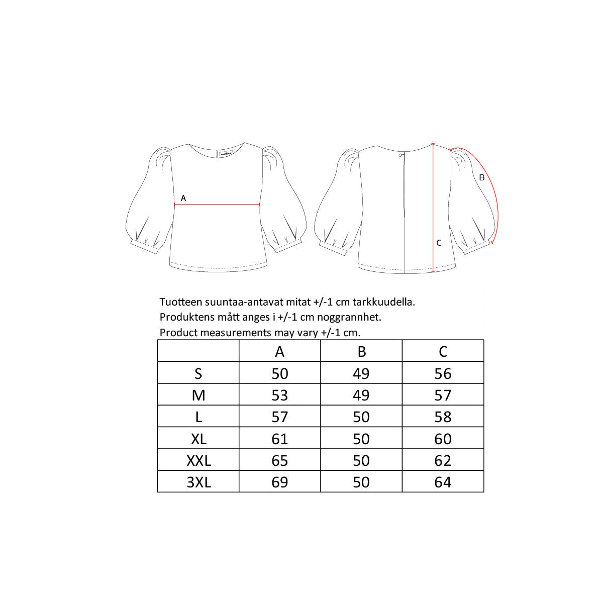 Jenna blouse, black