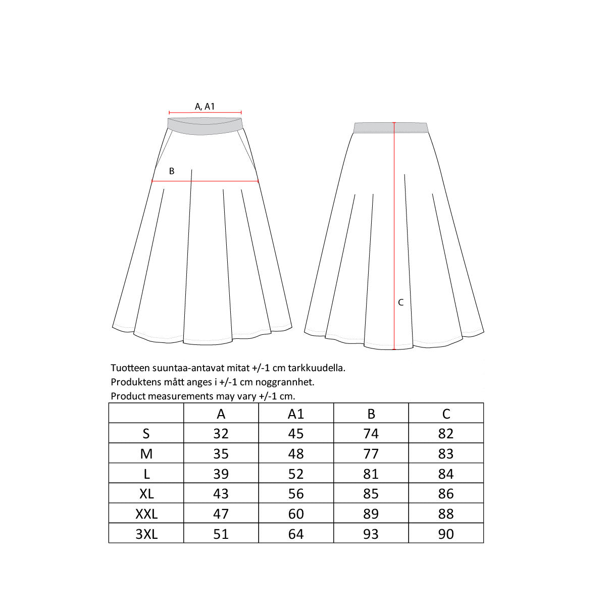 Jonna skirt, black