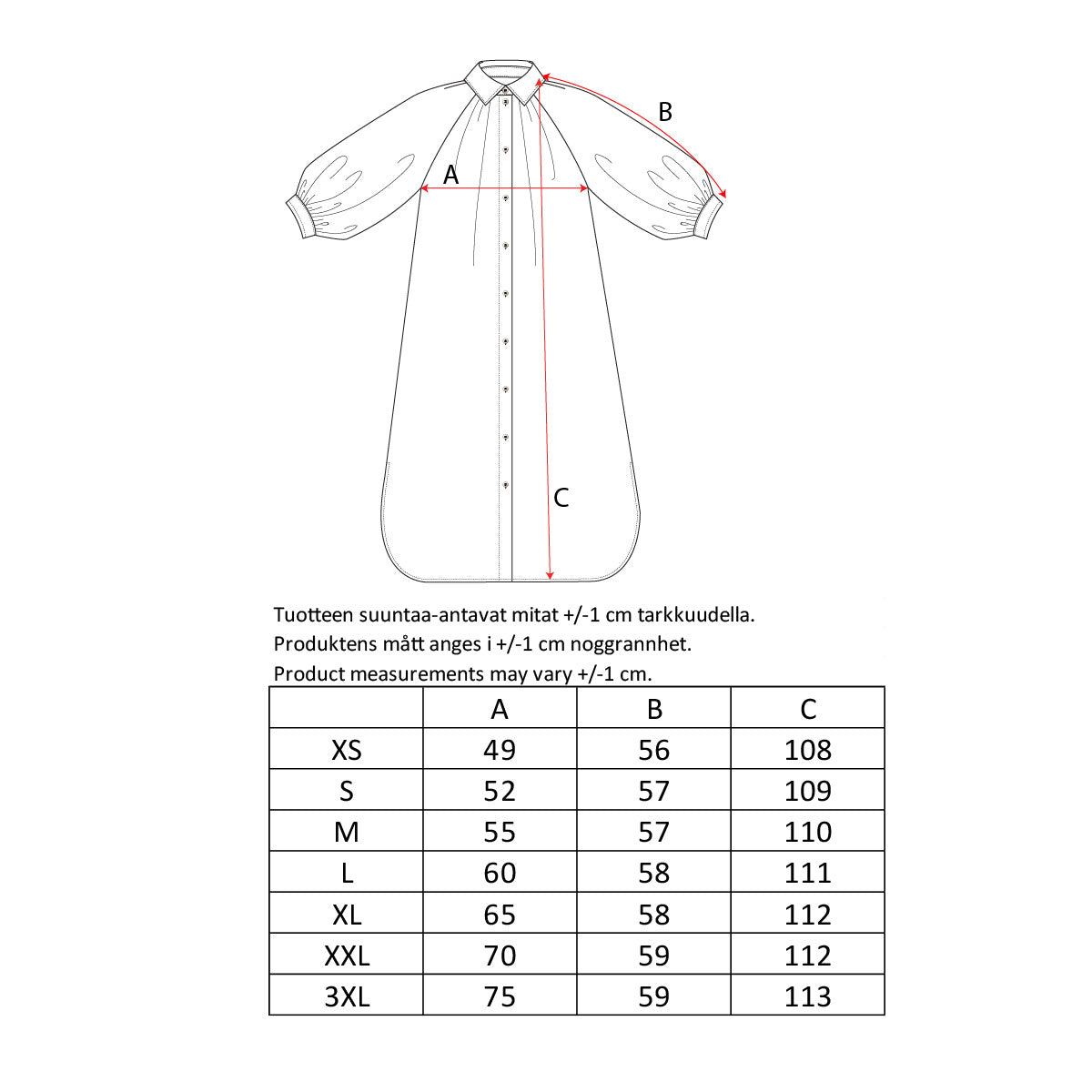 Nini shirt dress, Maura, blue