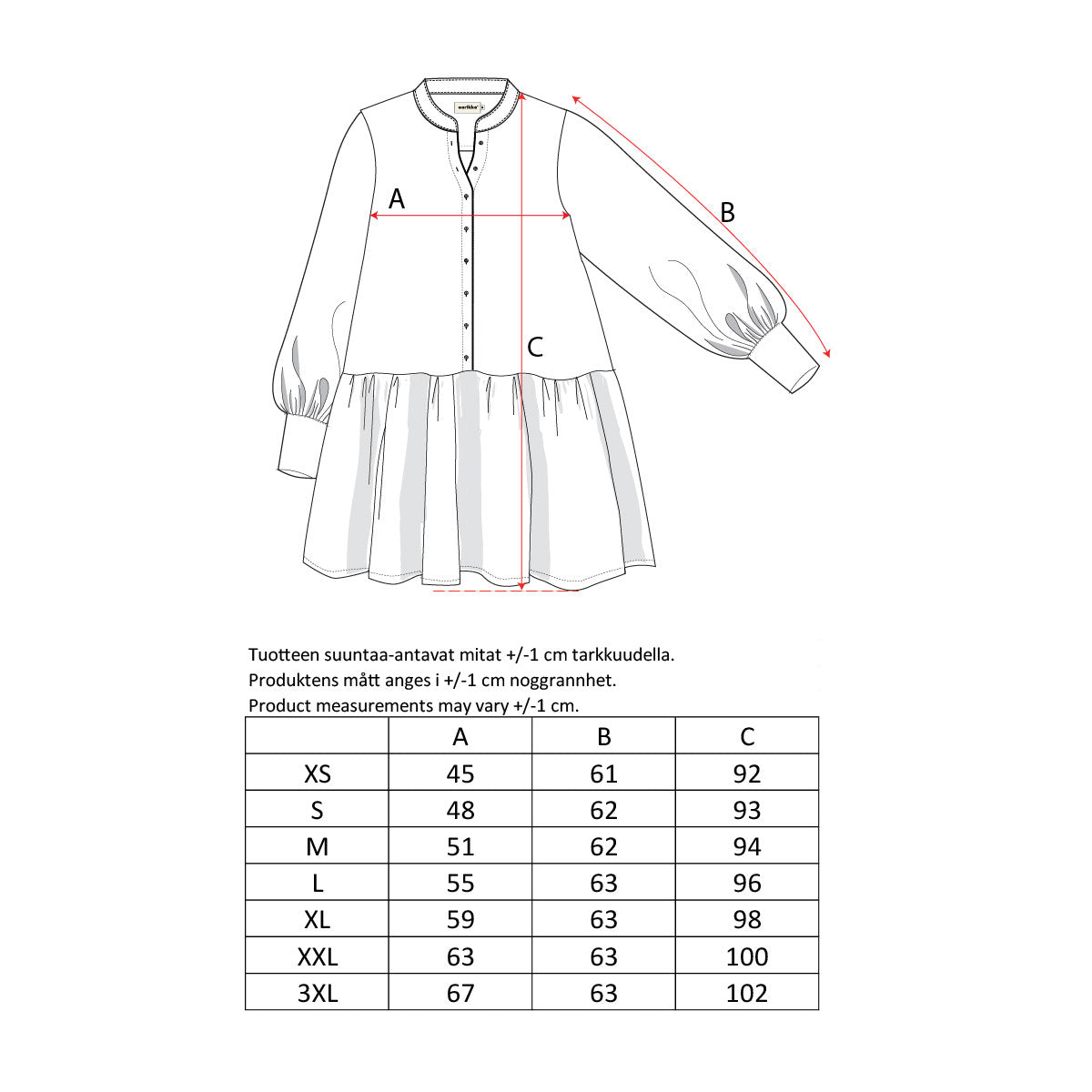 Miliina dress, Tuovi, red