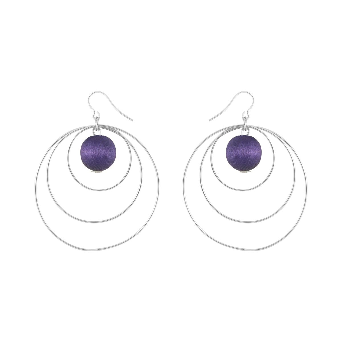 Piruetti earrings, purple
