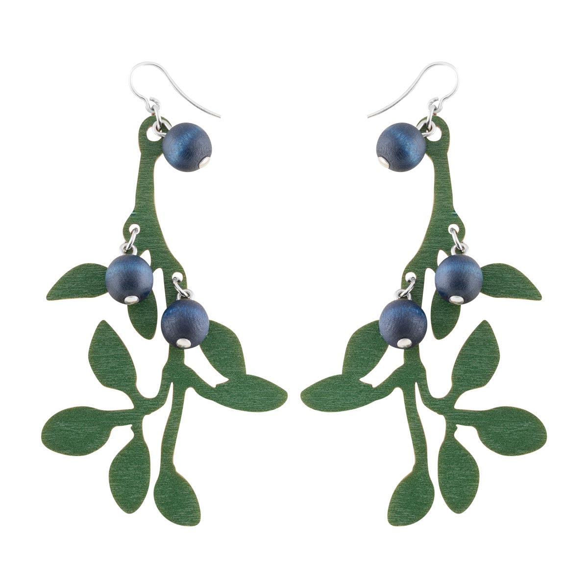 Mustikka earrings, blue
