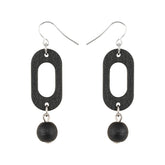 Meea earrings, black