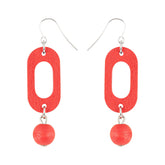 Meea earrings, red