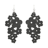 Kukkaset earrings, black