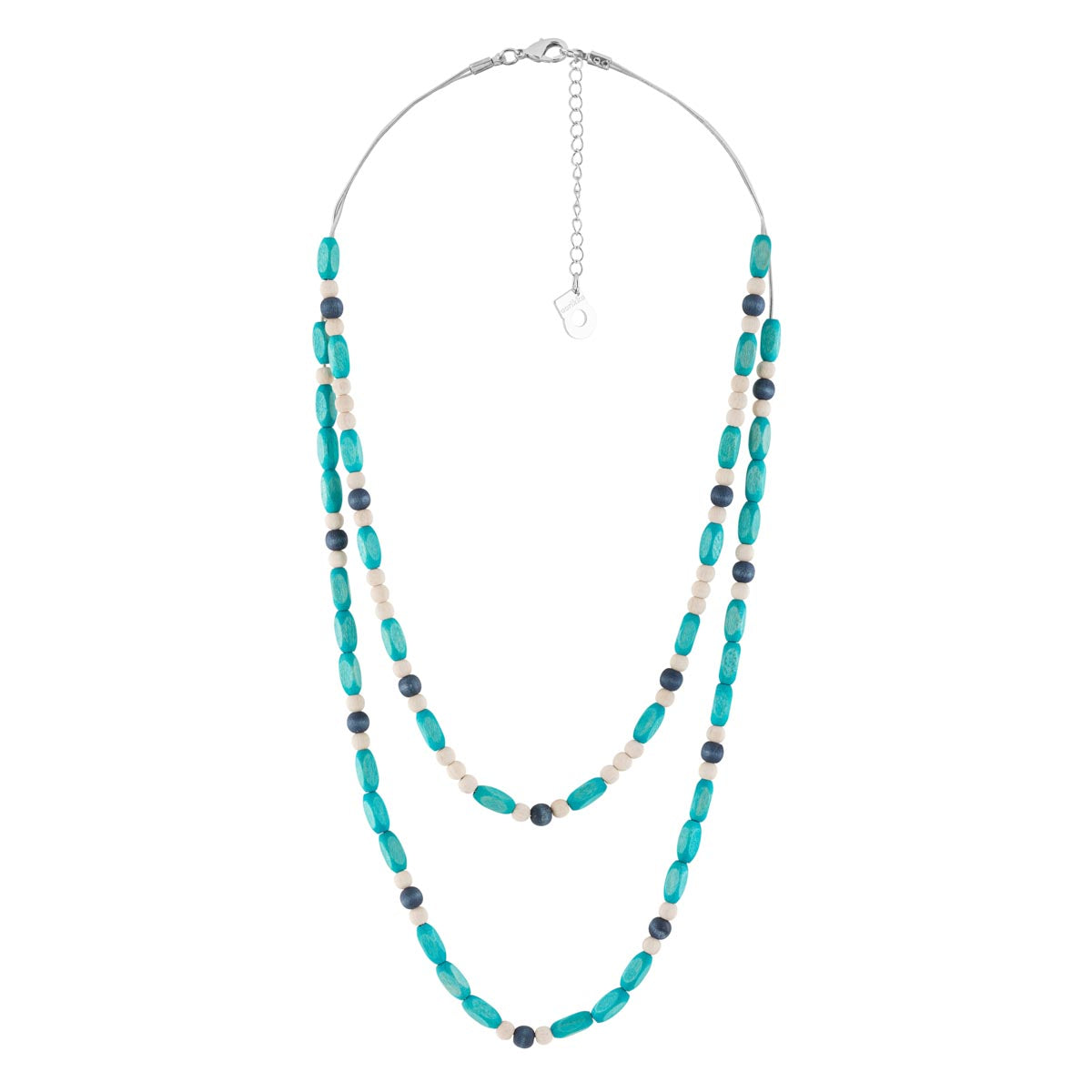 Vilma necklace, blue and turquoise