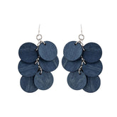 Juolukka earrings, dark blue