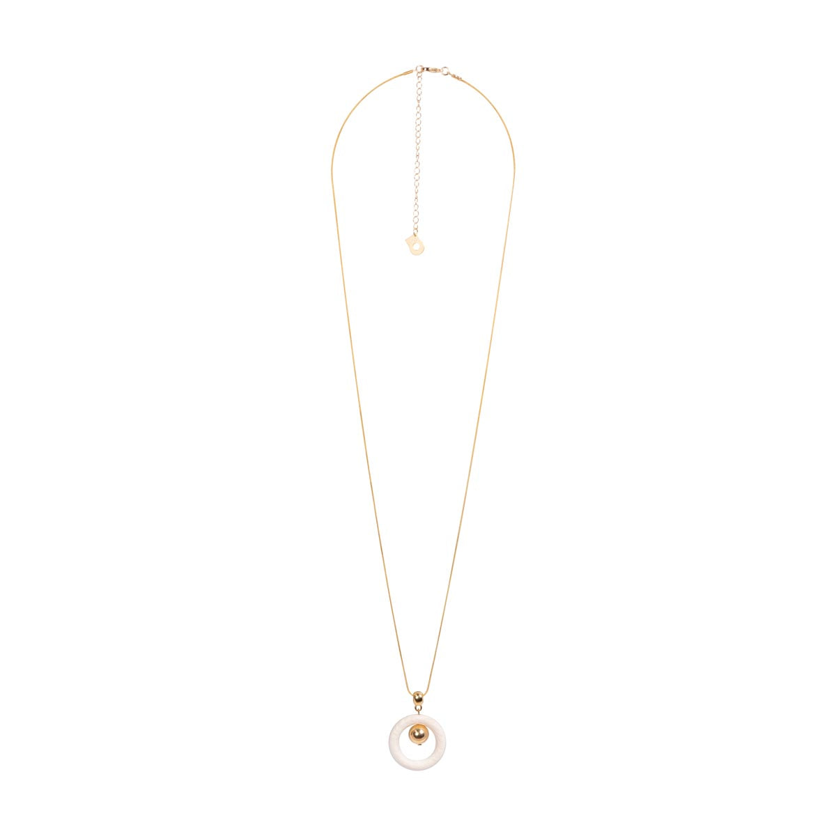 Signe pendant, ecru and gold