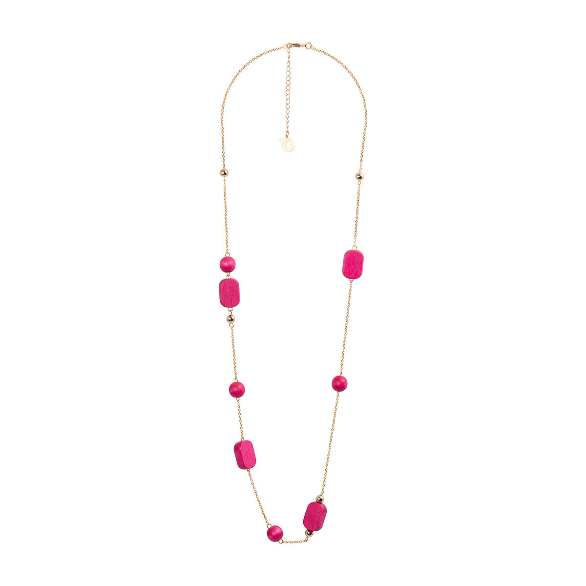 Saimi necklace, pink and gold