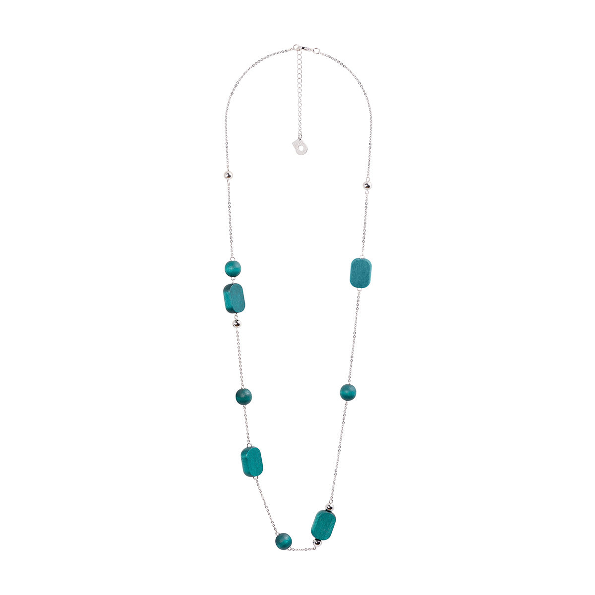 Saimi necklace, dark turquoise and gold