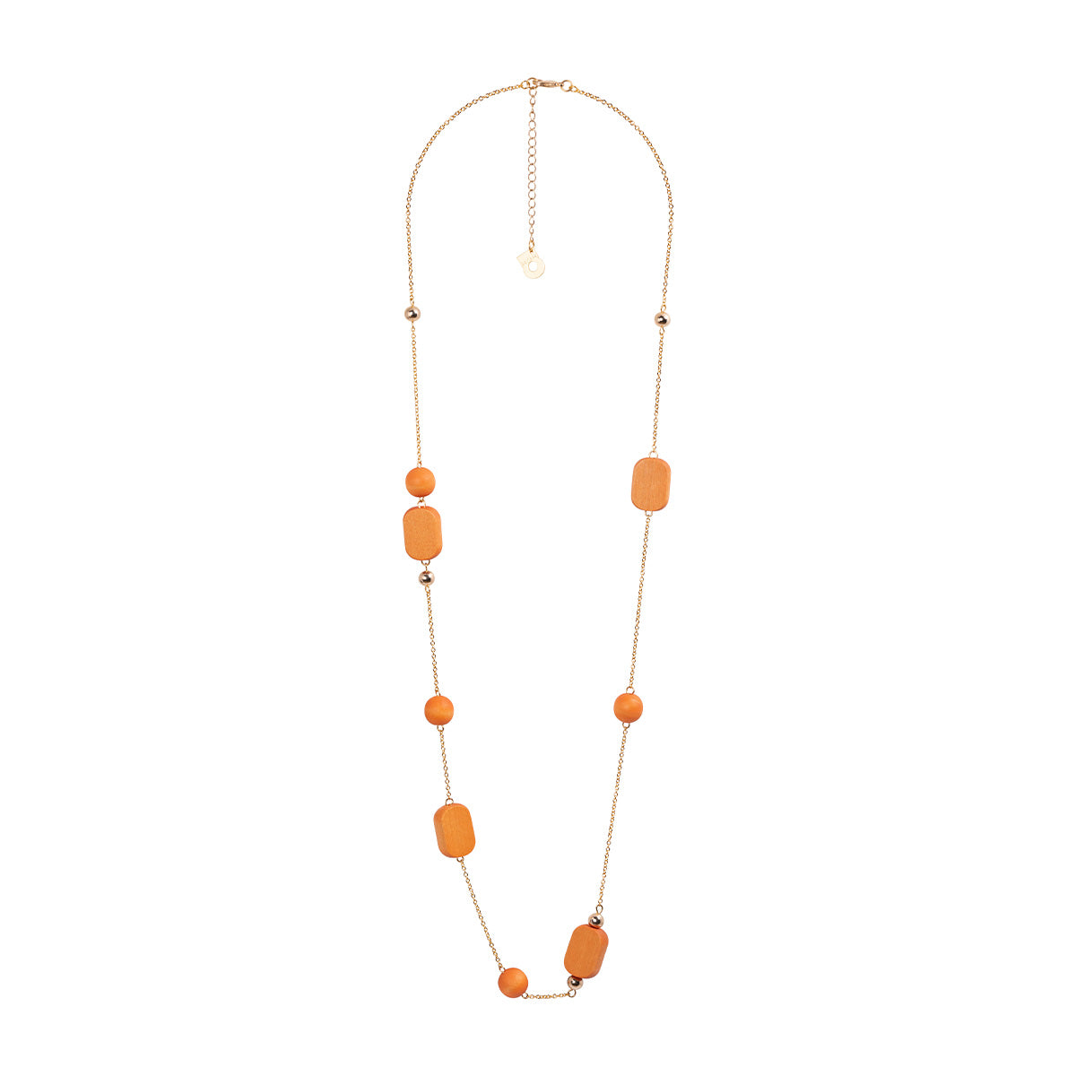 Saimi necklace, orange and gold