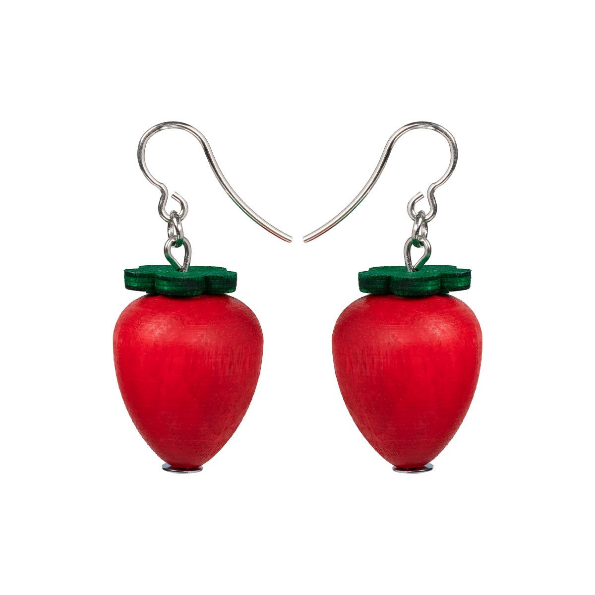 Mansikka earrings, red