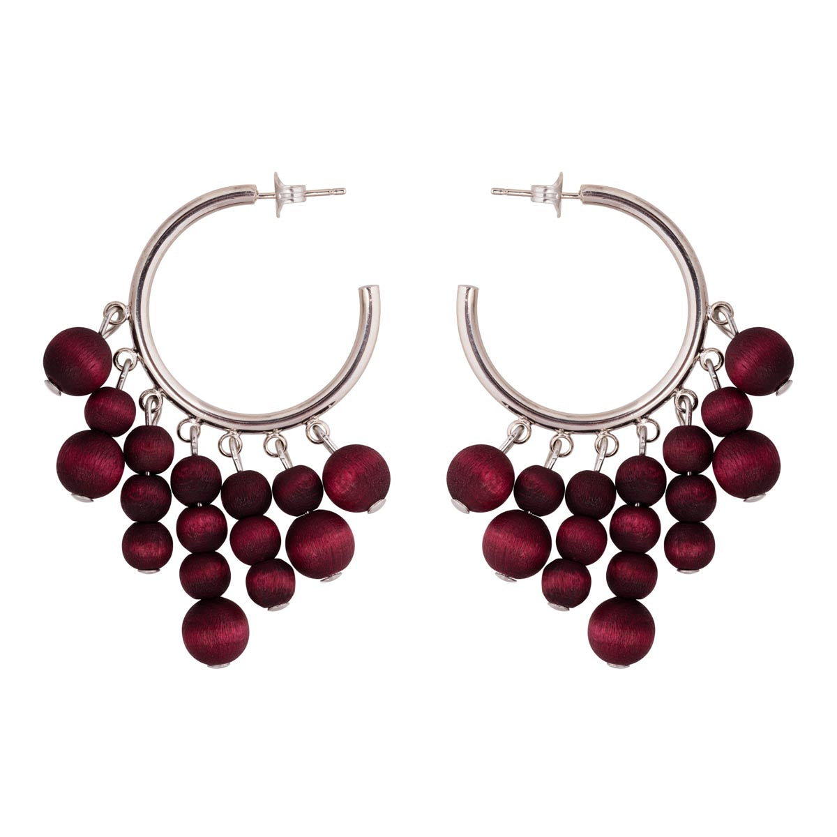 Gisella earrings, plum red