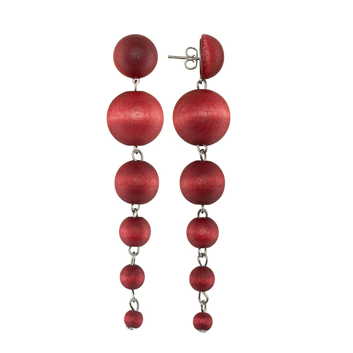 Sandra earrings, wine red