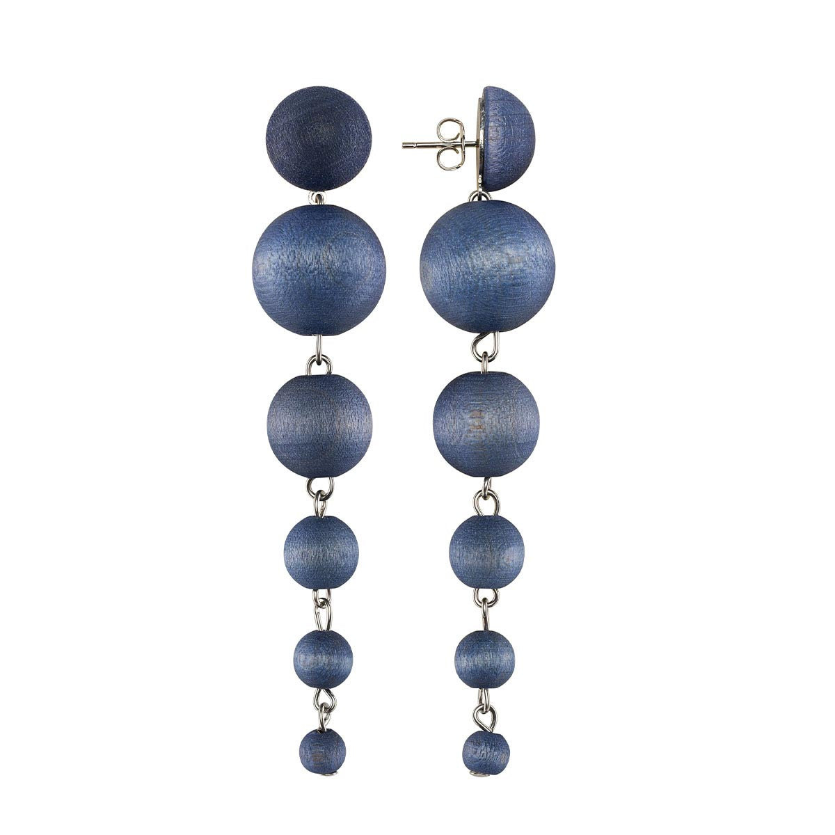 Sandra earrings, blue-grey