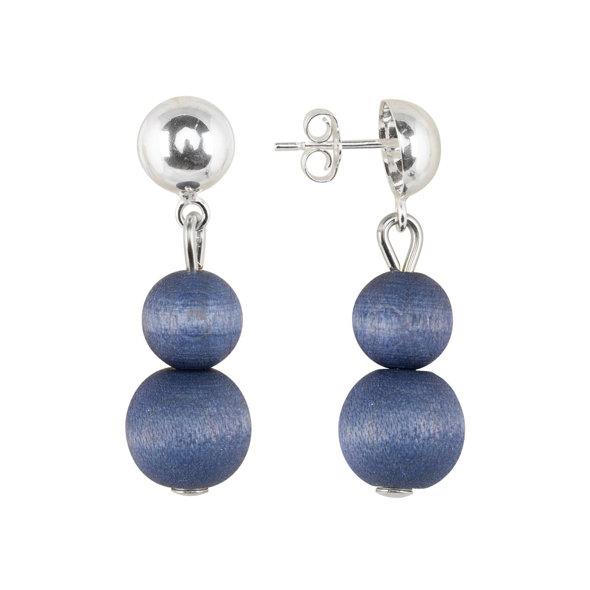 Olos earrings, blue-grey