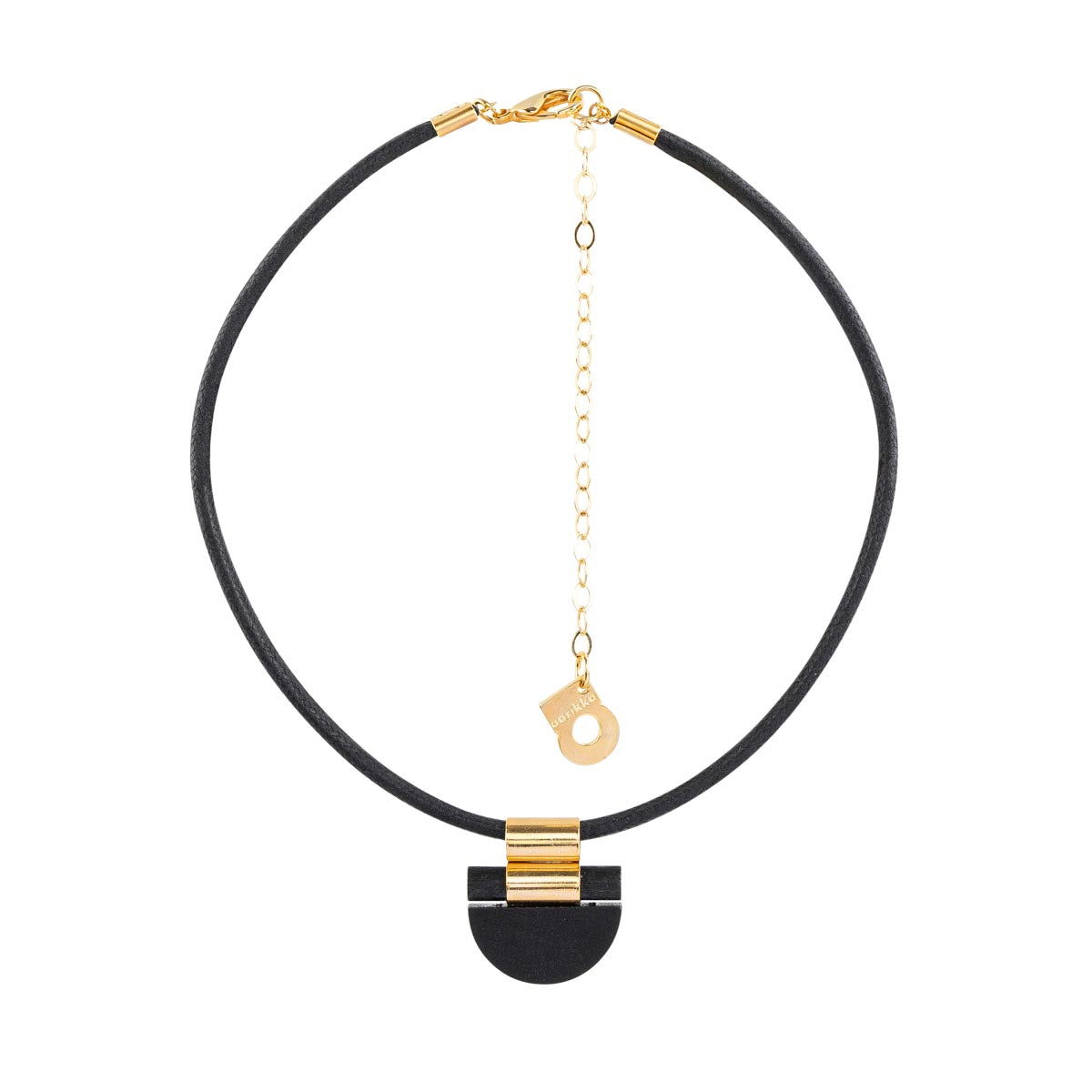 Kelohonka necklace, black and gold