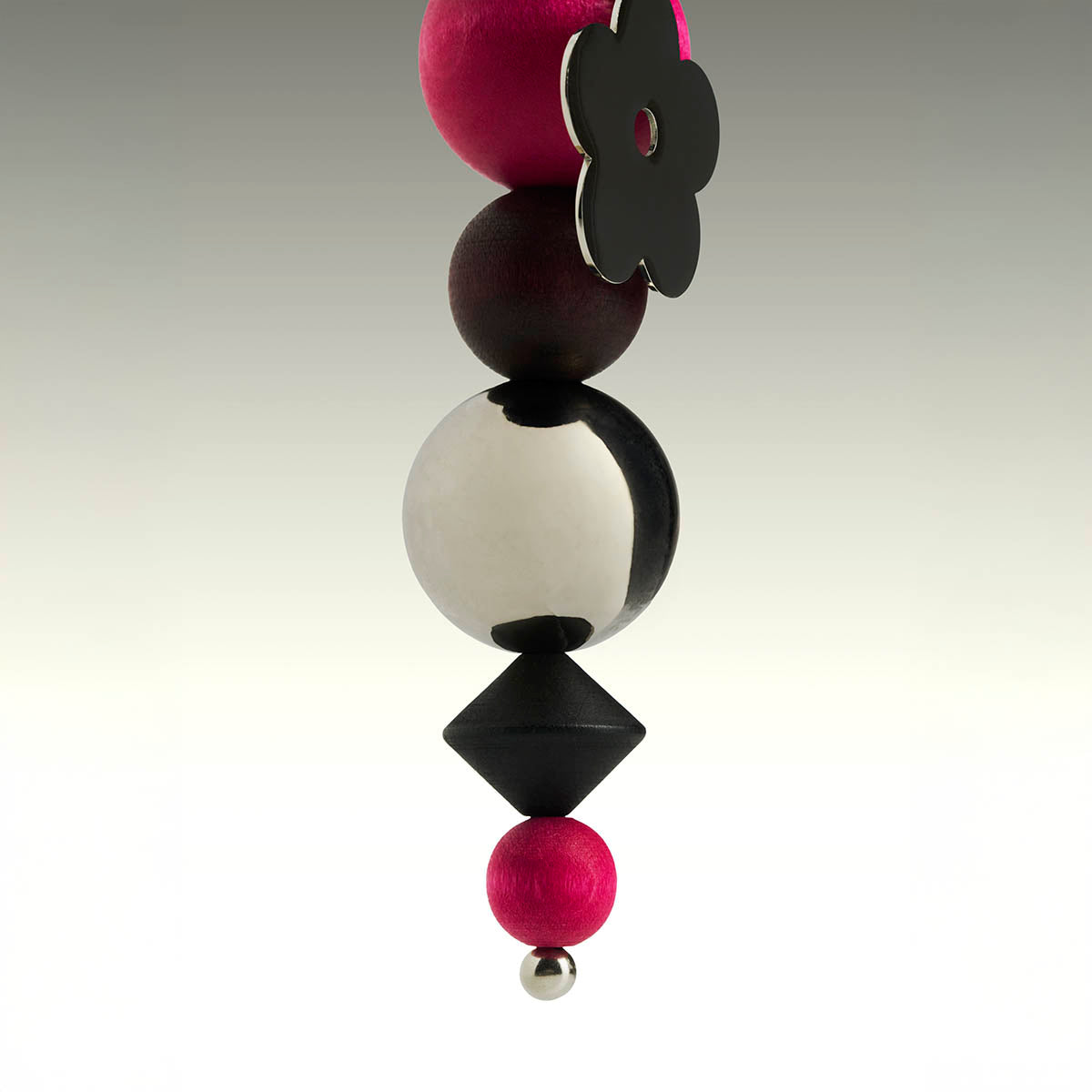 Lemmikki bag charm, red and pink