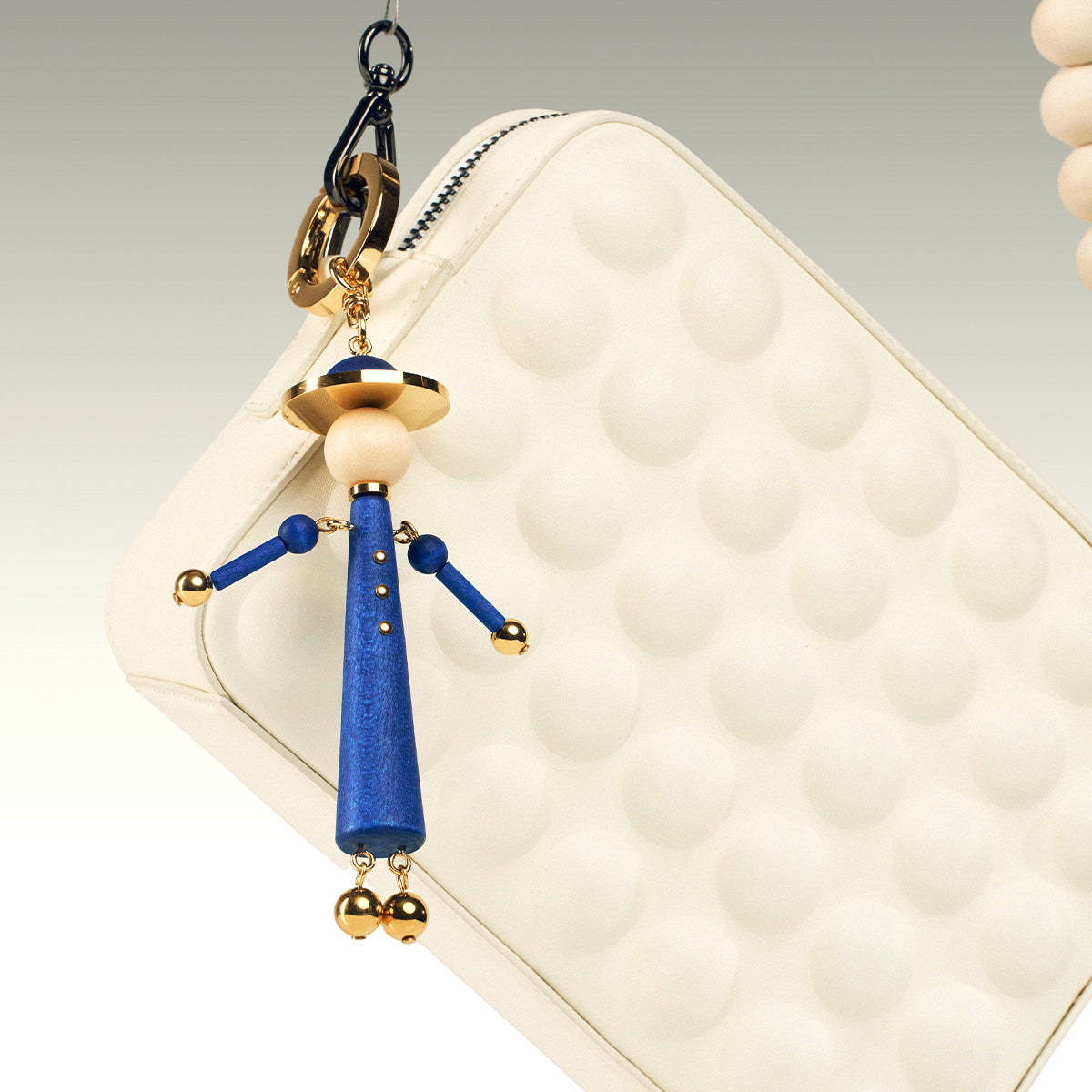 Madame Piccola bag charm, blue
