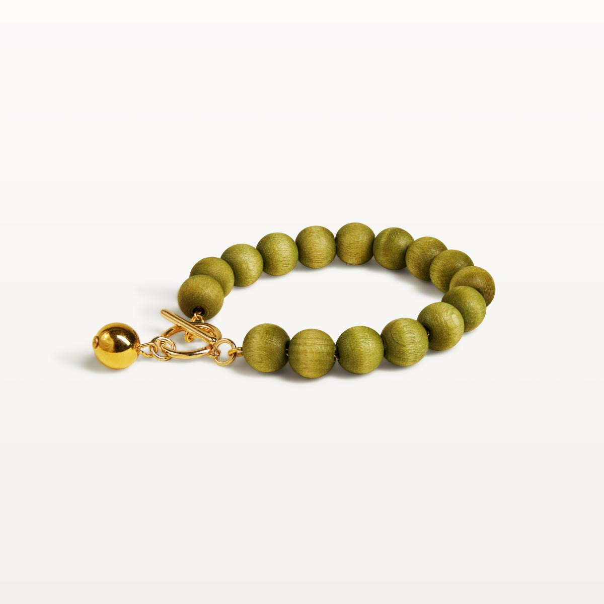 Valma bracelet, khaki green and gold