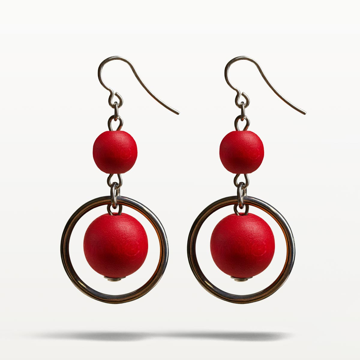 Iisa earrings, red
