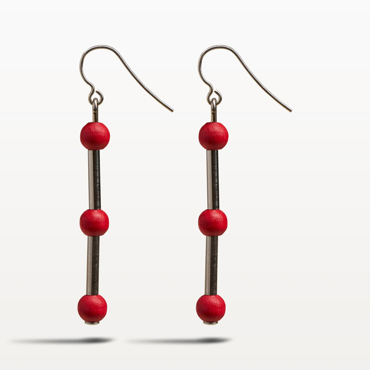 Mila earrings, red