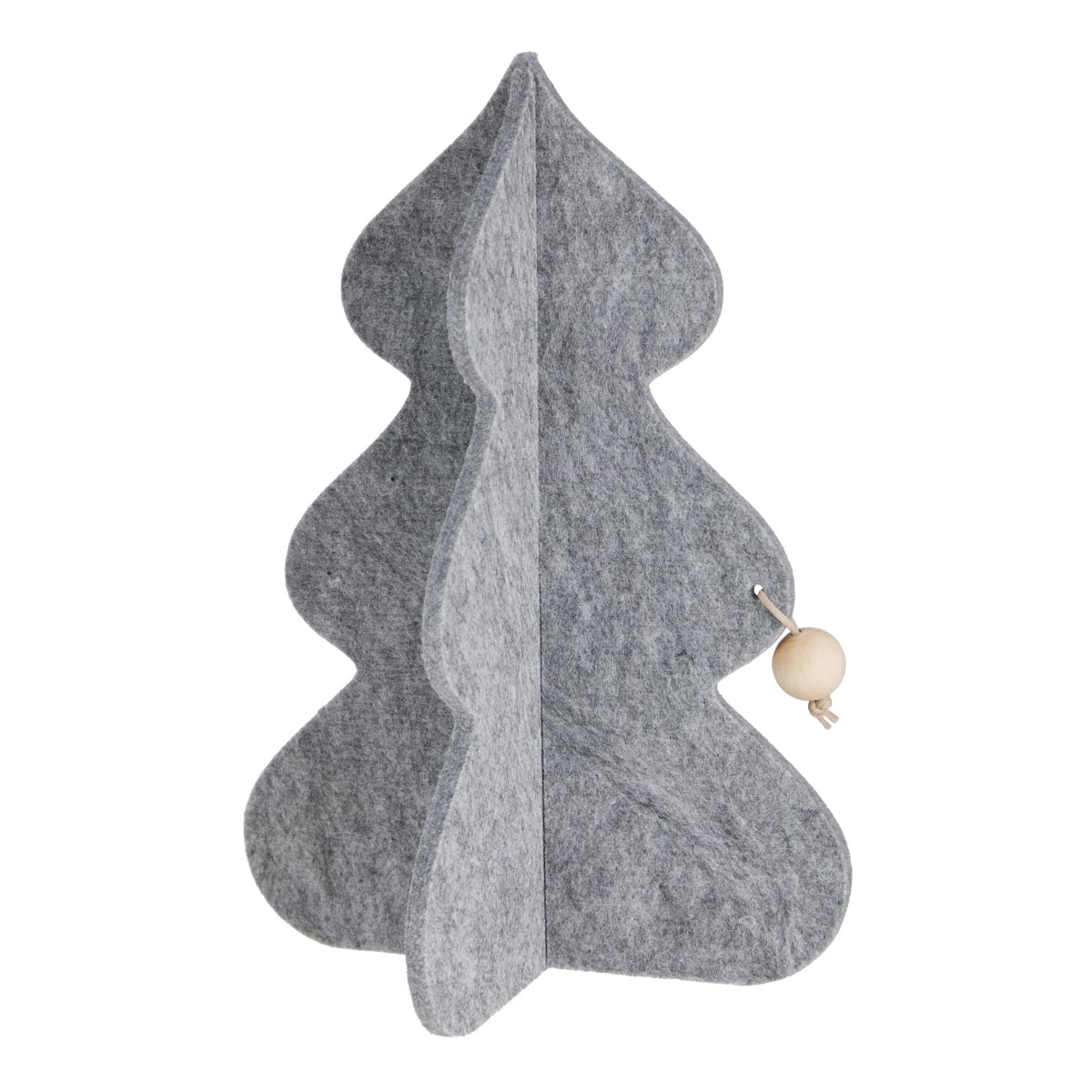 Felt tree ornament, grey