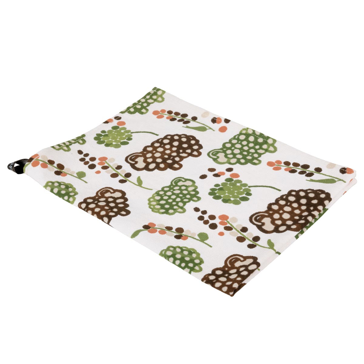 Kitchen towel, Rams in a Field, green