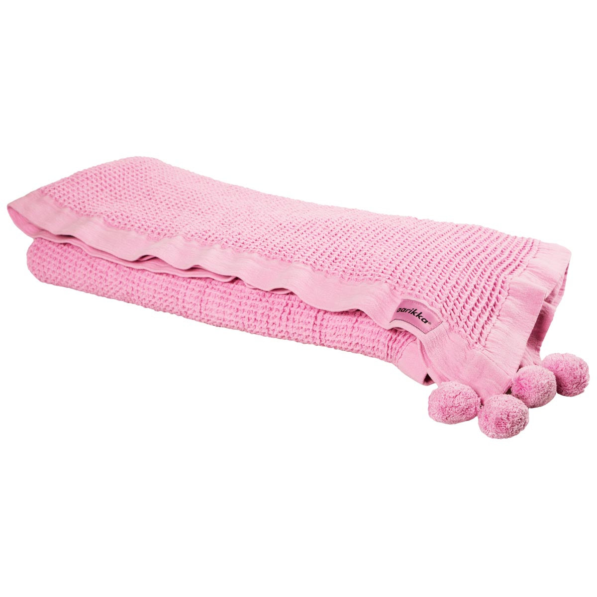 Pom pom blanket, pink