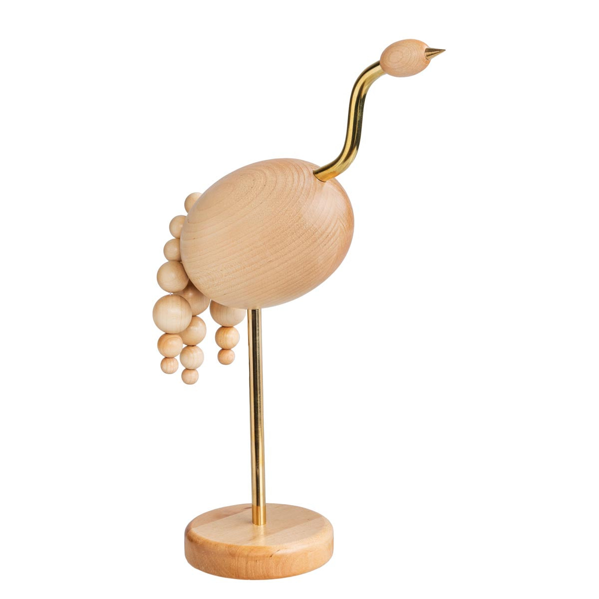 Kurki sculpture, 30 cm, varnished wood